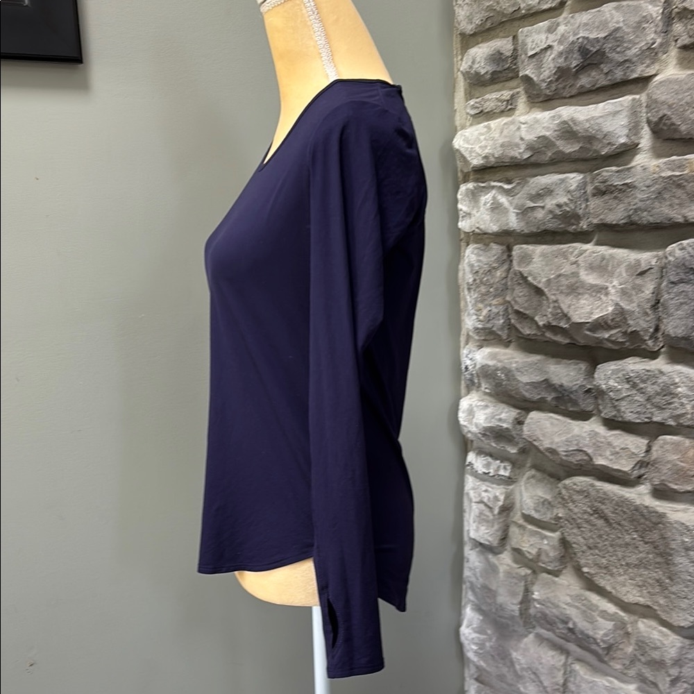 Athletic Navy Blue Long Sleeve Top, C9, XS - Picture 2 of 6